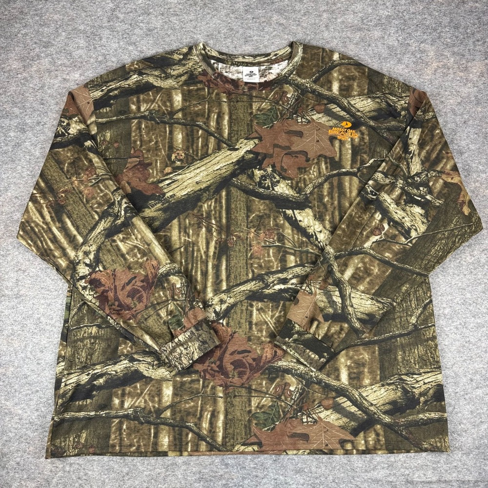 Mossy Oak Break Up Infinity Camouflage Camo T-Shirt Long Sleeve Mens 3XL